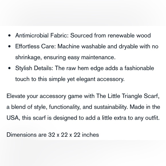 BLEUSALT | Black Little Triangle Scarf - Picture 5 of 7